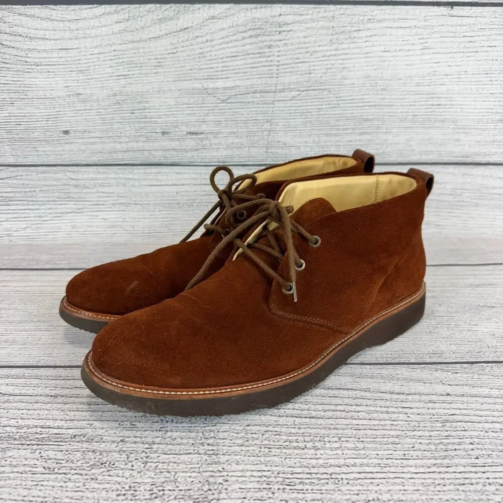 Samuel Hubbard Men's Brown Re-Boot Chukka Suede Boots Size 12